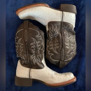 Blue cowboy style boots